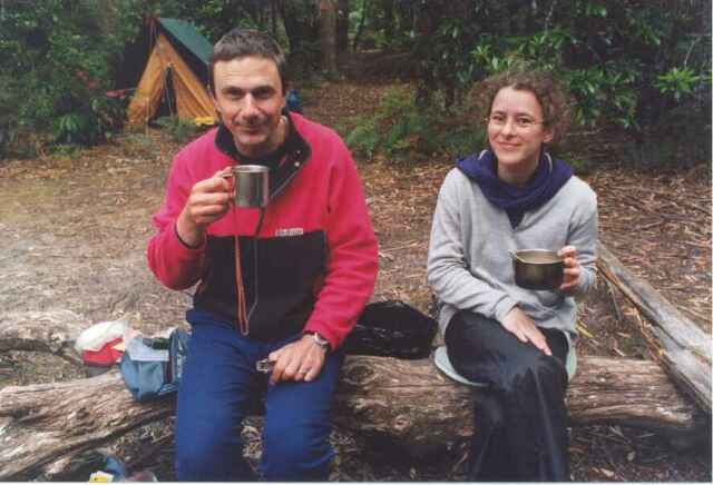 Suse & Andreas at Prion Beach Camp Xmas 2002